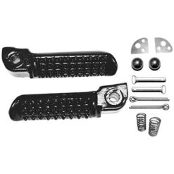 PEDALIN TRASERO RACING TEAM ALUMINIO MACIZO PINTADO "NEGRO" UNIVERSAL Ø 8 juego C/KIT DE INSTALACION