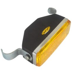 Farol Delantero Deportivo c/ lámpara 12v15w Carcaza Negro/ vidrio AMBAR