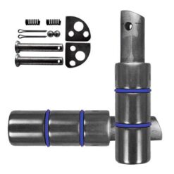PEDALIN TRASERO ALUMINIO MACIZO JGO. PULIDO C/AZUL