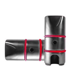 PEDALIN DELANTERO ALUMINIO MACIZO JGO. PULIDO C/ ROJO