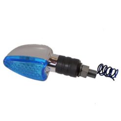 Farol Giro MINITUNING CROMADO mod. FLECHA UNIVERSAL / TODAS con brazo flexible / Azulino/