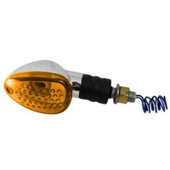 Farol Giro MINITUNING CROMADO mod. GOTA UNIVERSAL / TODAS con brazo flexible, Color Ambar
