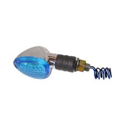 Farol Giro MINITUNING CROMADO mod. GOTA UNIVERSAL / TODAS con brazo flexible / Azulino