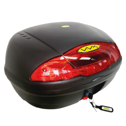 BAUL porta objetos mod. VAM45, medida 530x430x333 / para 2 cascos, con tope de apertura, base desmontable, respaldar y reflectivo trasero. - Imagen 3