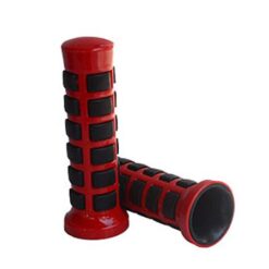 PUÑOS Mod. SQUARE  Ø 22/24  EXTERIOR ROJO Comb. NEGRO -JUEGO-