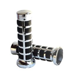 PUÑOS Mod. SQUARE  Ø 22/24  CROMADO combinado NEGRO -JUEGO-