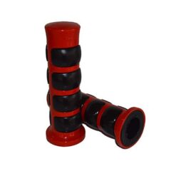 PUÑOS Mod. ROUND  Ø 22/24  EXTERIOR ROJO Comb. NEGRO -JUEGO-