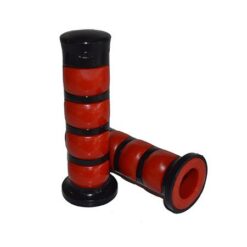 PUÑOS Mod. ROUND  Ø 22/24  EXTERIOR NEGRO Comb. ROJO -JUEGO-