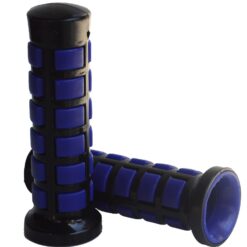 PUÑOS Mod. SQUARE  Ø 22/22 p/bICI  EXTERIOR NEGRO Comb. AZUL -JUEGO-