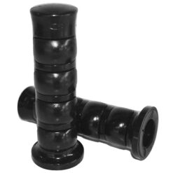 PUÑOS Mod. ROUND  Ø 22/22 p/ BICICLETA  EXTERIOR NEGRO Comb. NEGRO -JUEGO-