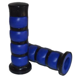 PUÑOS Mod. ROUND  Ø 22/22 p/ BICICLETA  EXTERIOR NEGRO Comb. AZUL -JUEGO-
