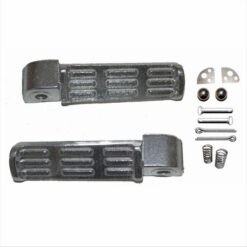 PEDALIN TRASERO "ALUMINUM STRIPES" MACIZO JUEGO UNIVERSAL Ø 8 juego C/KIT DE INSTALACION