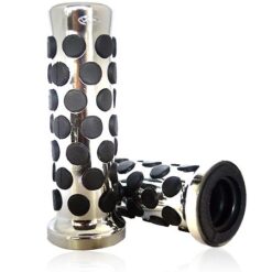 PUÑOS Mod. BORED  Ø 22/24  CROMADO combinado NEGRO -JUEGO-