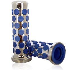 PUÑOS Mod. BORED  Ø 22/24  CROMADO combinado AZUL -JUEGO-