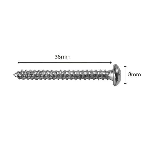 Tornillo 8 x 38 fijadora PHC zincado azul