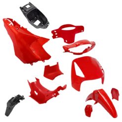 KIT carenado Brava Nevada - Keller Crono - okinoi 110-Corven Energy Linea Nueva del 2021 en adelante -OTRAS 110cc 11 Piezas color ROJO (561-520-494-499-1148-512-560-559-506-548-566+BOX)